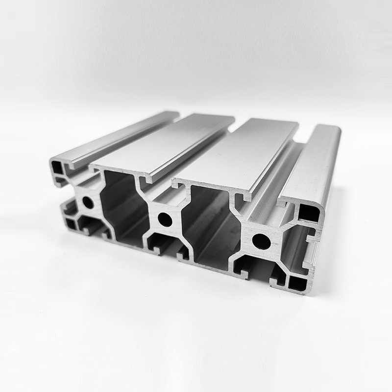 HS-8-40120 Wide T-Slot Industrial Aluminum Profile, Anodized Silver Heavy-Duty Aluminum