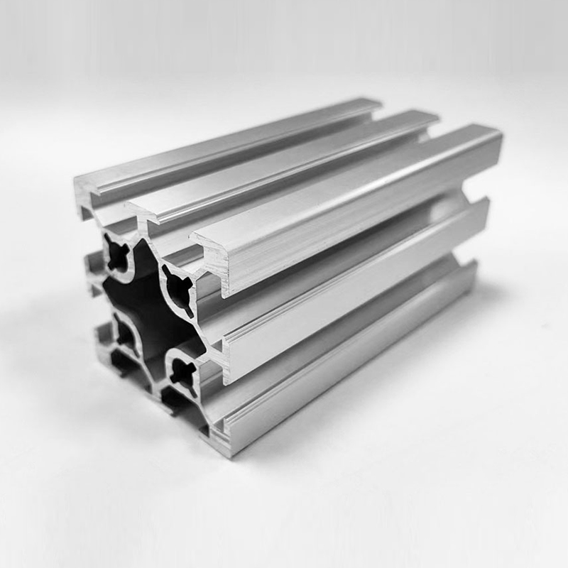 HS-8-5050K Lightweight T-Slot Industrial Aluminum Profile, 50 Square Silver Thin-Walled Aluminum