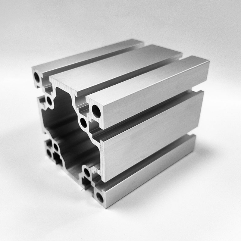 HS-8-8080GA Thick-Wall Square-Slot Industrial Aluminum Profile, 80 Square Silver Strong Load-Bearing Aluminum