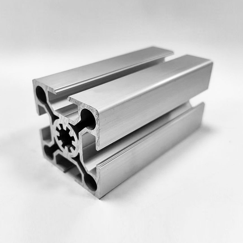 HS-8-5050 Standard T-Slot Industrial Aluminum Profile, 50 Square Silver Universal Aluminum