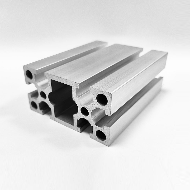 HS-8-4080G Extra-Thick U-Slot Industrial Aluminum Profile, Anodized Silver Heavy Load-Bearing Aluminum